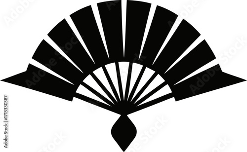 Handheld Folding Fan Icon
