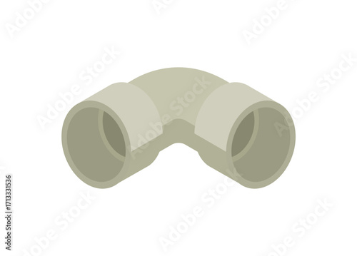Elbow pipe connector. Simple flat illustration.