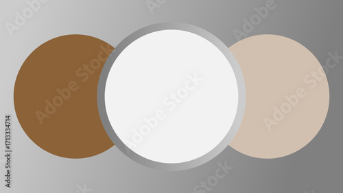 Modern Abstract Circle Minimalist Background with Geometric Shapes and Neutral Colors