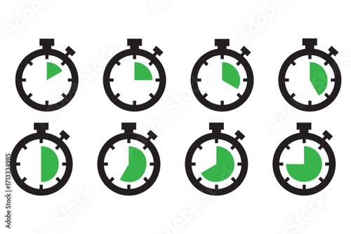 stop watch sign, Set of stopwatch icon, Set of sports stopwatch icons showing time, stopwatch, set of stopwatch, icon of stop watch