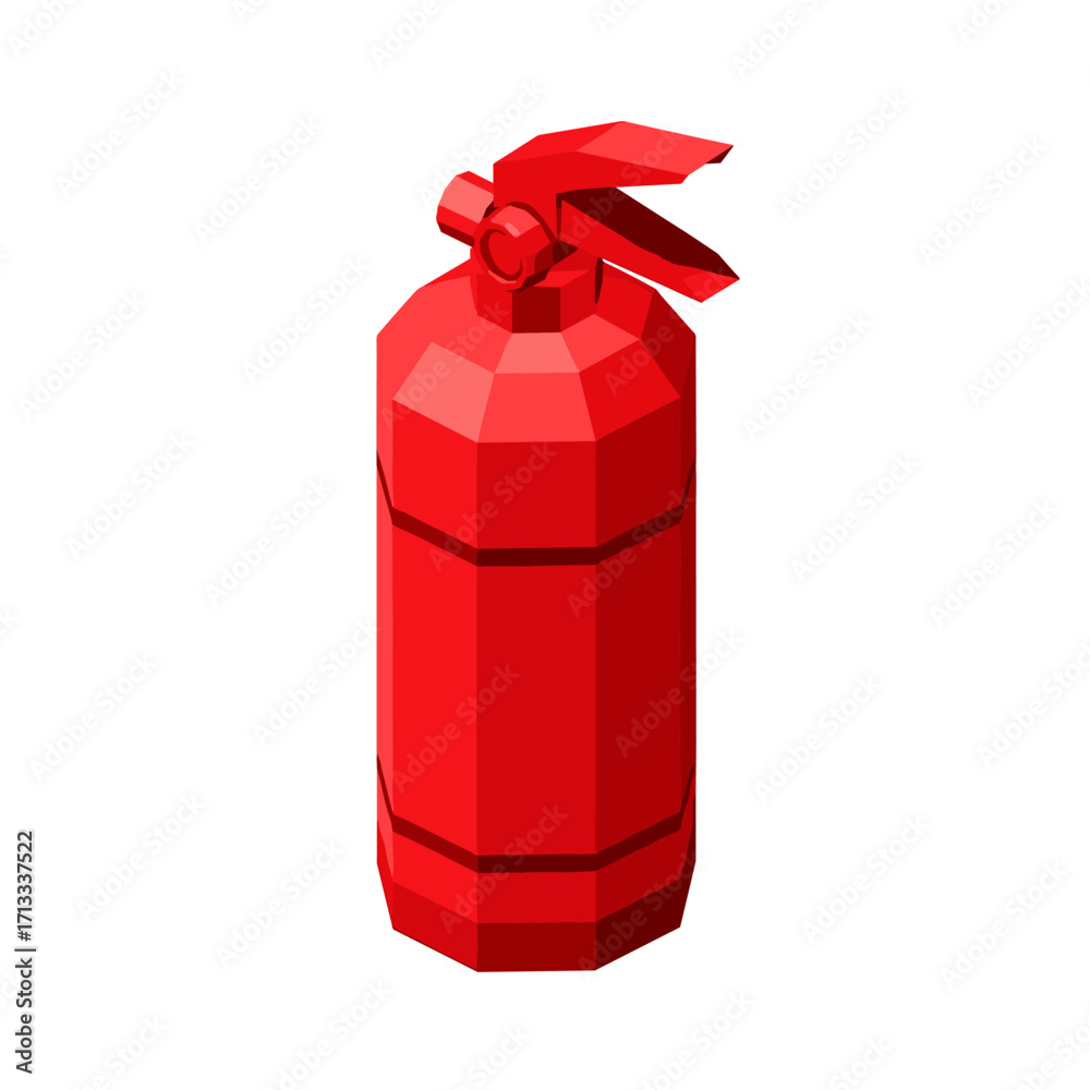 Obraz premium Red Fire Extinguisher Model for Safety Equipment and Emergency Preparedness