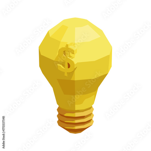 Innovative Light Bulb Design Featuring Dollar Symbol for Creative Financial Concepts