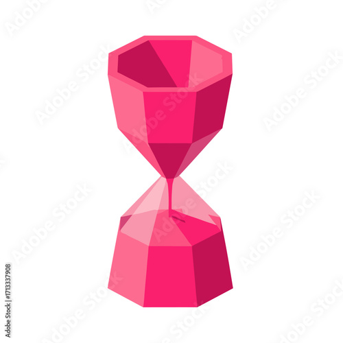 Modern Geometric Hourglass in Vibrant Pink Color for Home Decor and Office Aesthetics