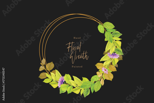 watercolor CHRYSANTHEMUM card set sample