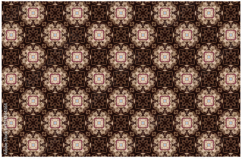 Intricate Brown and Beige Geometric Pattern Background
