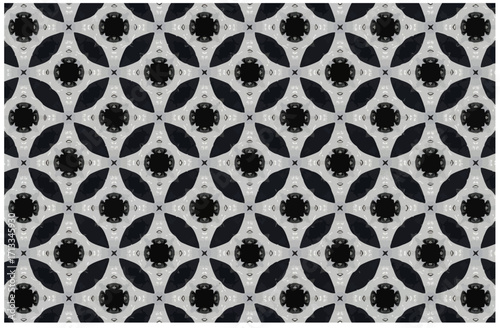 Elegant Black and White Geometric Pattern Seamless Texture Design