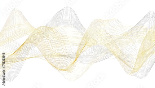 Abstract background with flowing, interwoven lines in light gold and gray