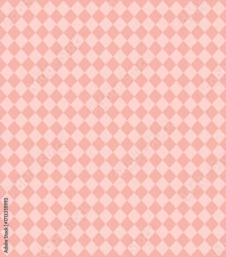 Pink seamless checkered diamond pattern, soft feminine style for backgrounds and textiles.