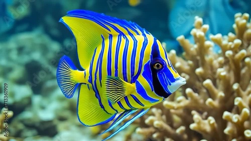 beautiful colorful fish that inhabit the seabed