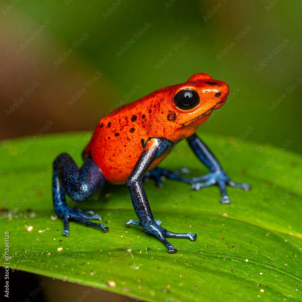 Obraz premium Close-up of a vibrant poison dart frog