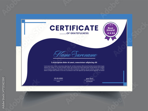 Modern Elegant Certificate design Template