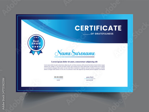 Modern Elegant Certificate design Template