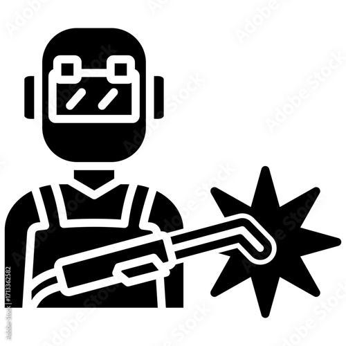 Metal Fabrication glyph icon