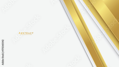 White background with elegant golden lines, use for template or cover. Elegant premium white background. vector illustration