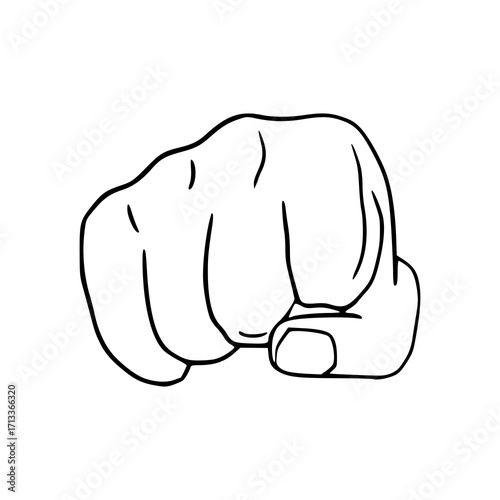 punching fist outline