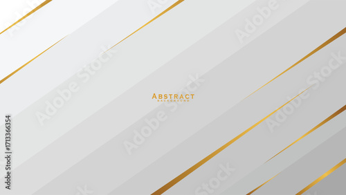 White background with elegant golden lines, use for template or cover. Elegant premium white background. vector illustration