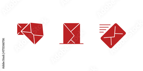 Vector envelope mail icon ideal for messaging, communication, web design, mobile interfaces, email apps and modern digital communication symbols