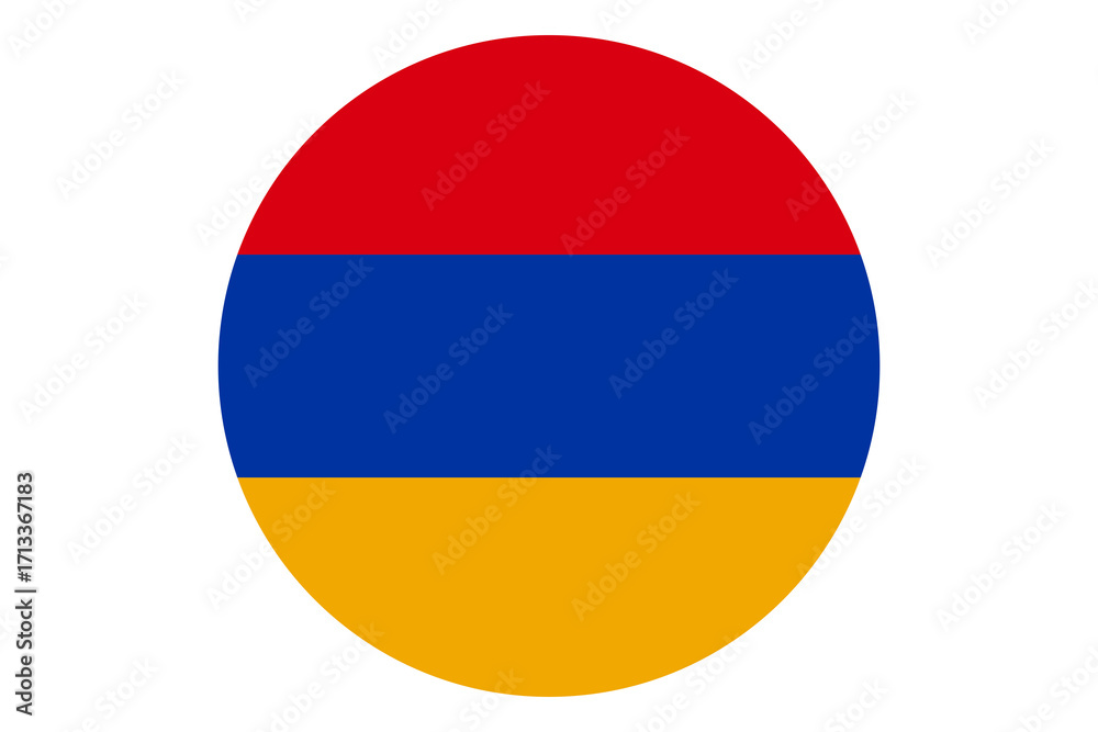 Fototapeta premium round Flag of Armenia vector