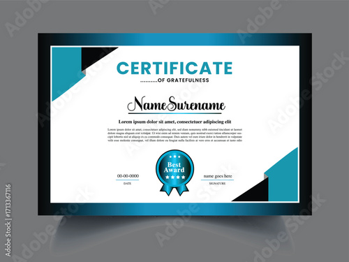 Modern Elegant Certificate design Template