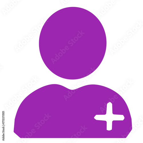 Purple User Add Icon