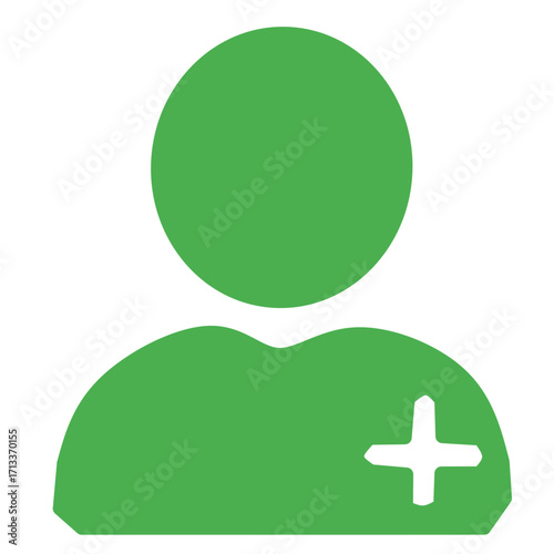 Green User Add Icon
