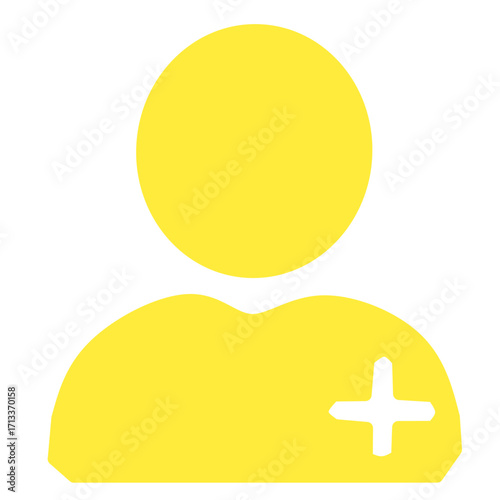Yellow User Add Icon
