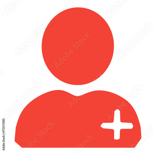 Red User Add Icon