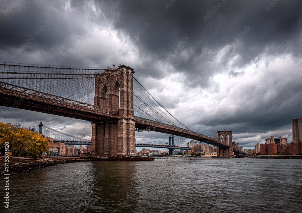 Obraz premium Brooklyn Bridge Cityscape