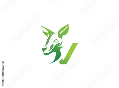 Modern agriculture biotech logo design combining eco-friendly elements with a green leaf and DNA symbol. Abstract emblem representing organic farming, sustainable agriculture, and innovative farm v