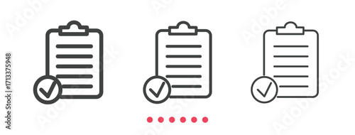 Document icon. Thin line icon vector