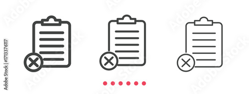 Document icon. Thin line icon vector