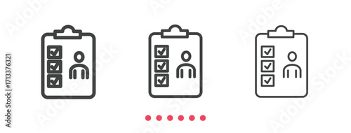 Document icon. Thin line icon vector