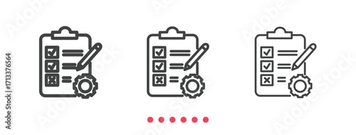 Document icon. Thin line icon vector