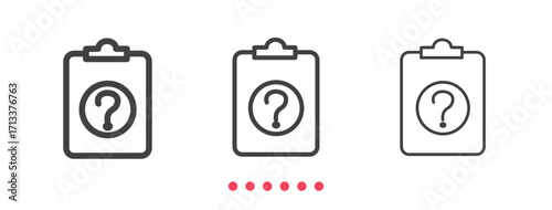 Document icon. Thin line icon vector