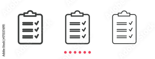 Document icon. Thin line icon vector