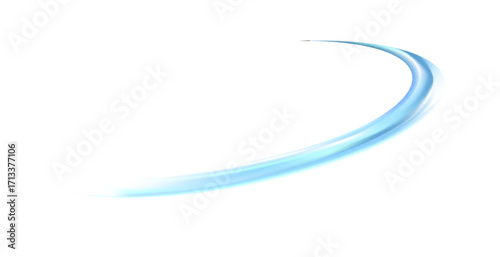 Neon lines of blue speed. Dynamic traces of light movement. Light wave of the trace, line of the trace. Futuristic neon light lines. Light movement