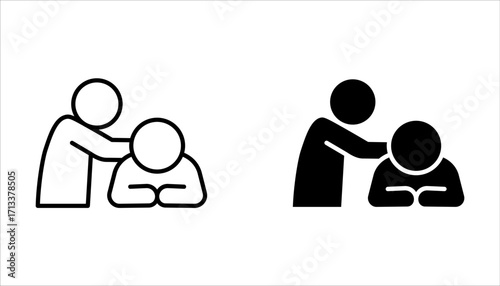 Massage Icon set. spa vector logo, vector sign symbol for design on white background