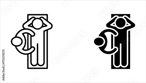 Massage Icon set. spa vector logo, vector sign symbol for design on white background