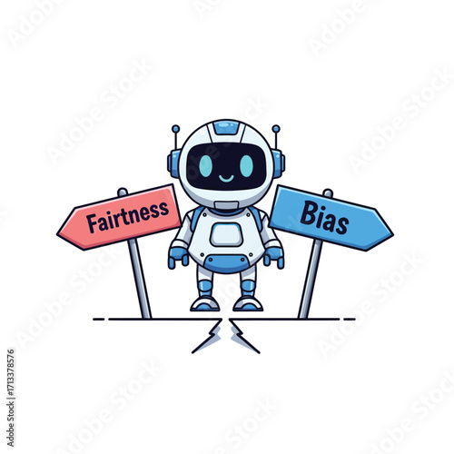 AI Ethics Robot Facing Fairness vs