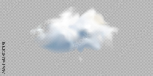 Fog or smoke isolated transparent special effect. White vector cloudiness, mist or smog background. Vector illustration