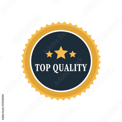 Top Quality Product Service Guarantee Badge Label Icon Design Element