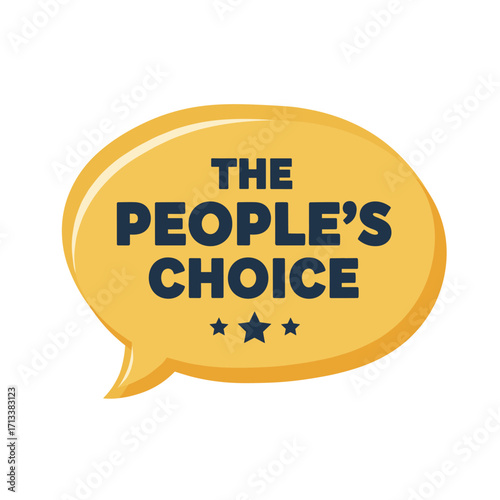 The People's Choice text in a bold yellow speech bubble with three stars, representing a popular selection, top rating, or award for excellent customer satisfaction and quality.
