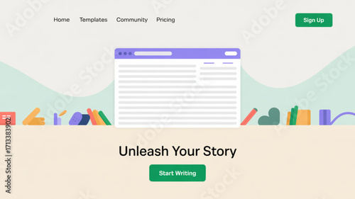 Start writing online platform for stories and creative content creation and publishing website tool today