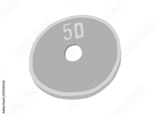 硬貨 50円 主線なし