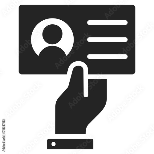 Member Icon Line Style Vector Illustration