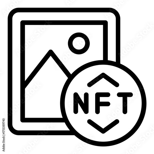 digital art nft icon line
