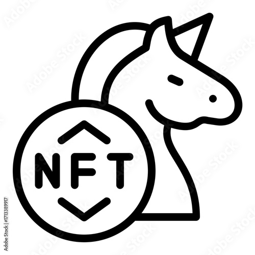 unicorn nft icon line