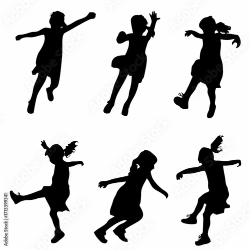 Girl Silhouettes - Happy Se.eps