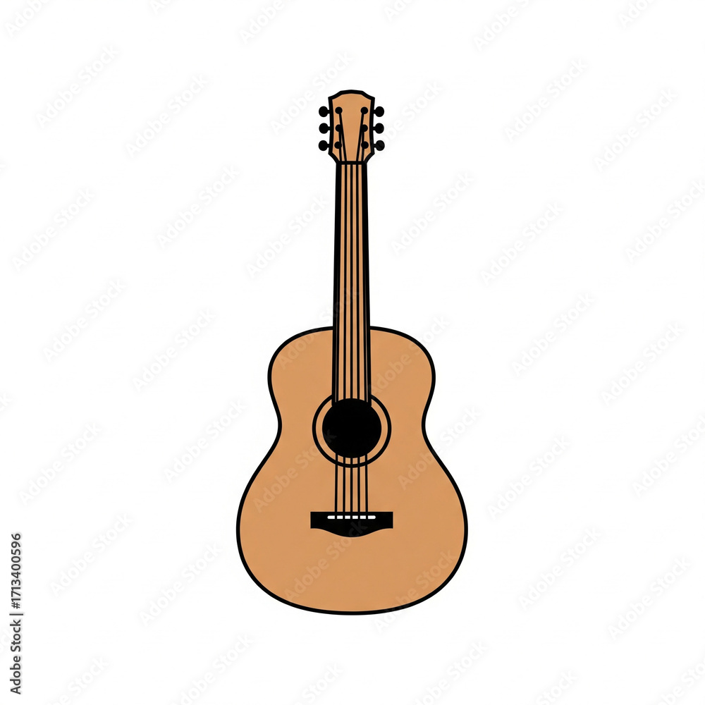 Naklejka premium acoustic guitar vector