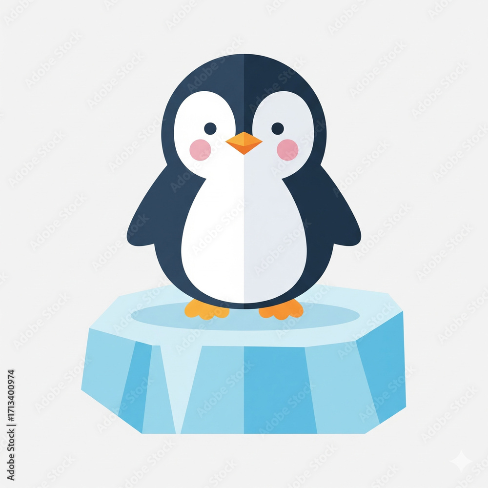 Fototapeta premium penguin on snow